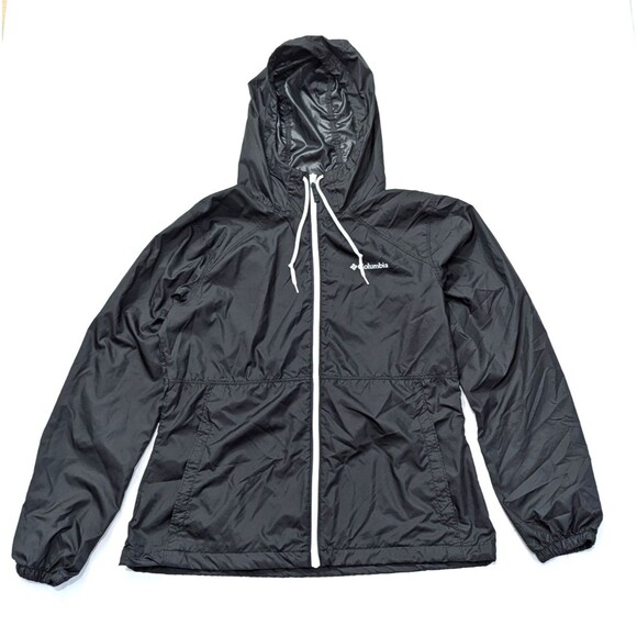 Columbia Flash Forward light Weight Black Jacket Windbreaker Woman's Medium - Picture 1 of 15